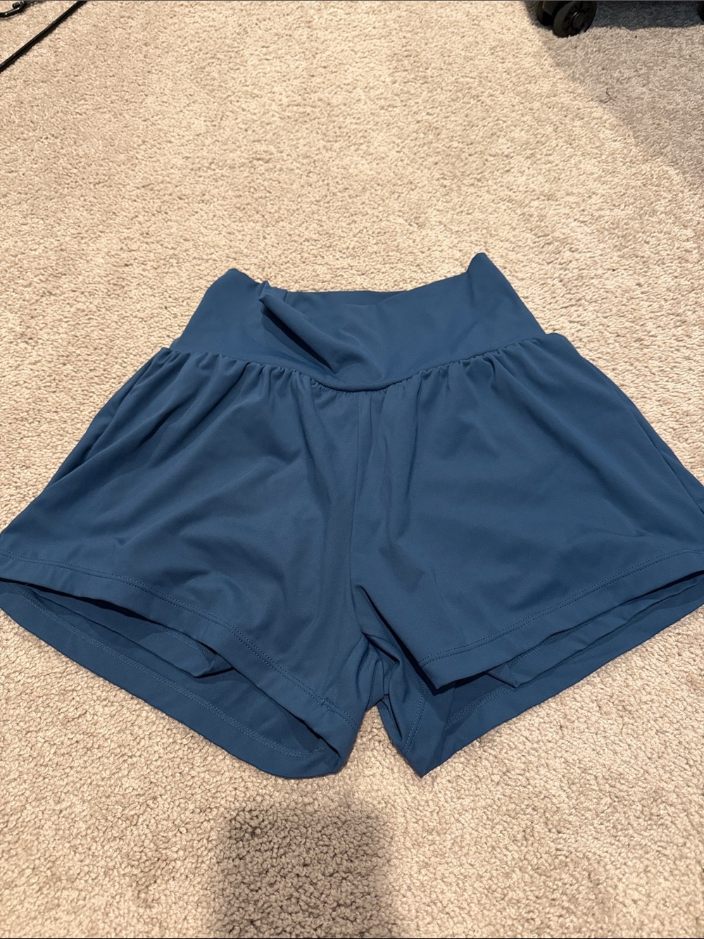 HALARA High-Waist Athletic Shorts in Deep Blue